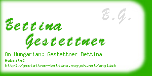 bettina gestettner business card